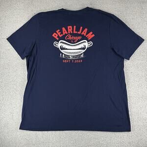 Pearl Jam Shirt Men XL Band Chicago Bean Hot Dog Graphic Tour Merch Rock Concert